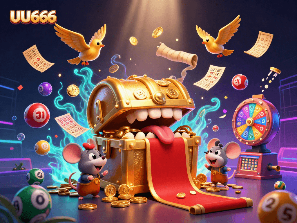 Explore the vibrant gaming world at UU666 with colorful lottery balls and exciting prizes.