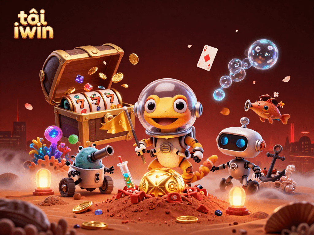 Play thrilling games and tải iwin to unveil the golden casino treasures on Mars!