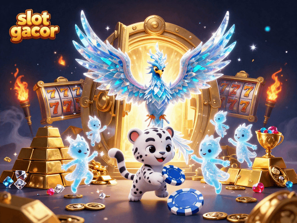 Slot gacor menawarkan visual menarik dengan phoenix es dan chip poker, cocok untuk penggemar judi.