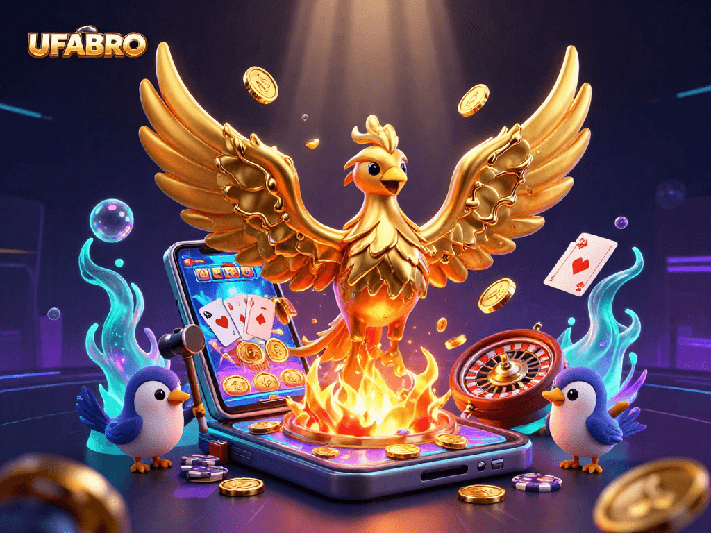 Spin the reels and win big at UFABRO with vibrant slot games and golden coins!