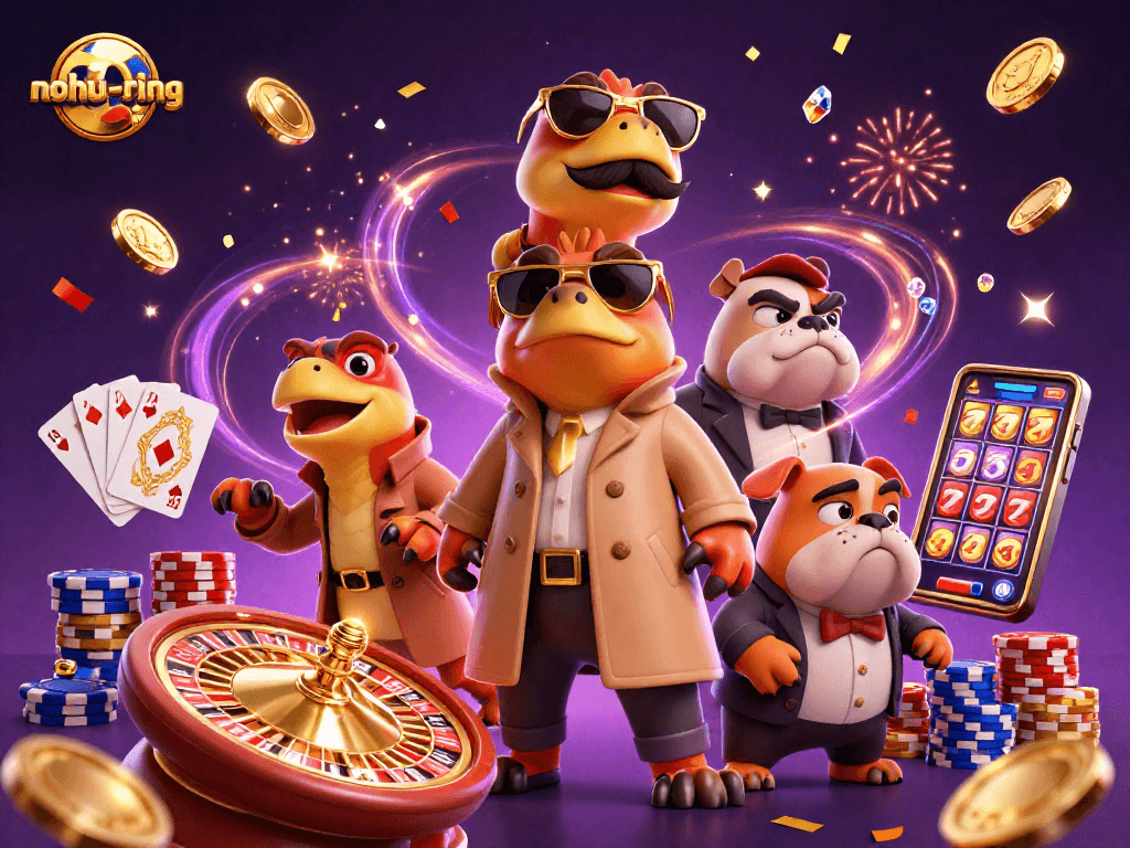 Experience nohu-ring jackpots with raptors sneaking into a VIP casino lounge.
