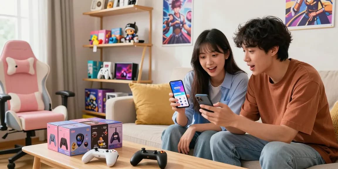 Engaging shopping experience using gacha168 app amid collectible figures and gaming gear