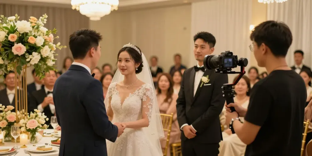 Video pernikahan yang diambil oleh NAGAWIN77 di https://bktenthouse.com/category/video/ dengan suasana romantis pemasangan dekorasi yang indah.