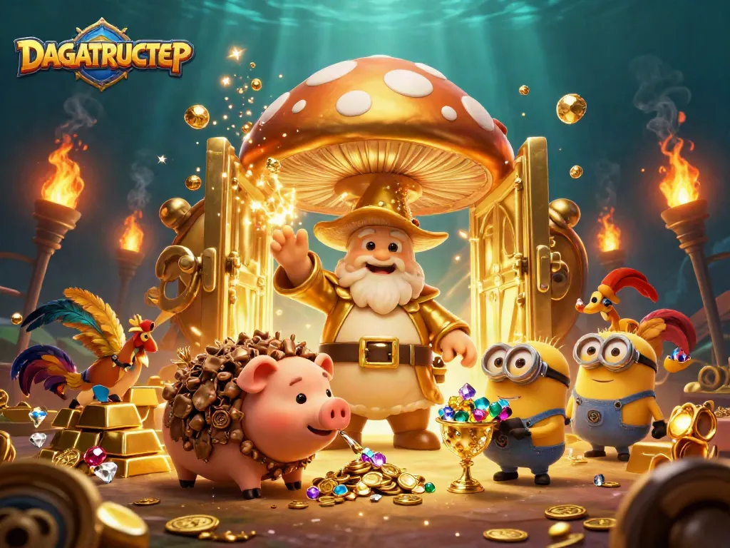 DAGATRUCTIEP transforms gaming magic into gold with thrilling visual elements of cockfighting.