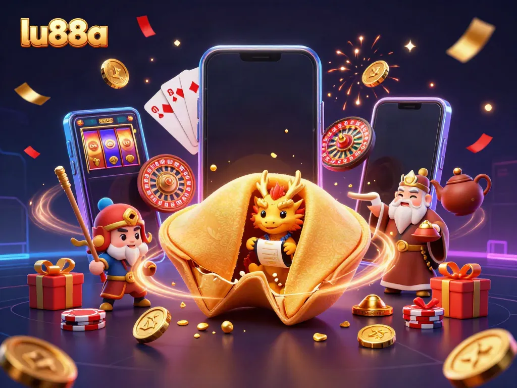 Win big at lu88a with vibrant slots and games amid a mythical gold theme