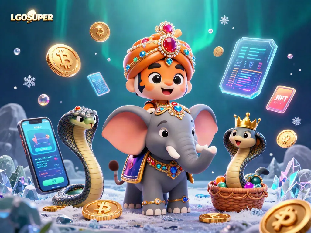 Spin to win with LGOSUPER in a vibrant 3D casino fantasy scene featuring a maharaja tiger.