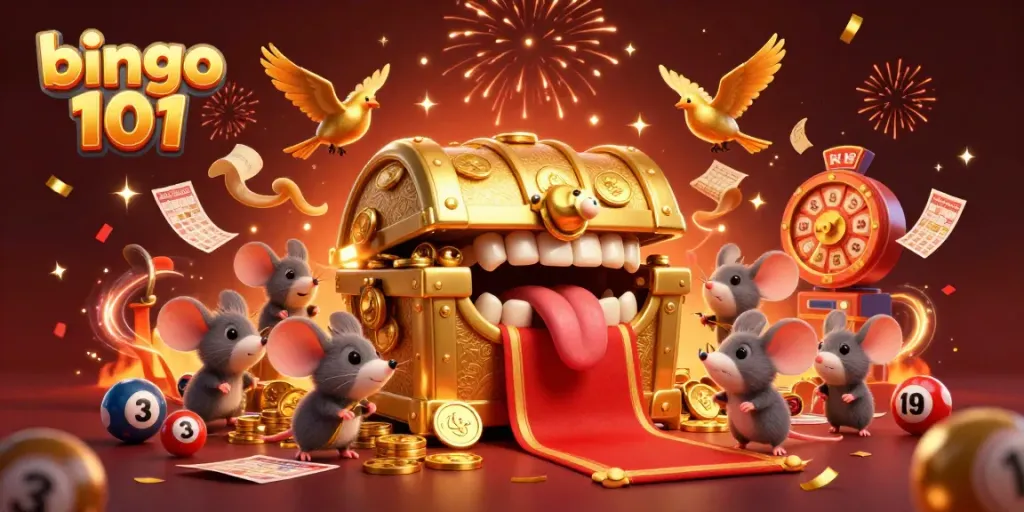 Engage with bingo 101's thrilling mobile gaming experience showcasing colorful bingo elements and festive visuals.