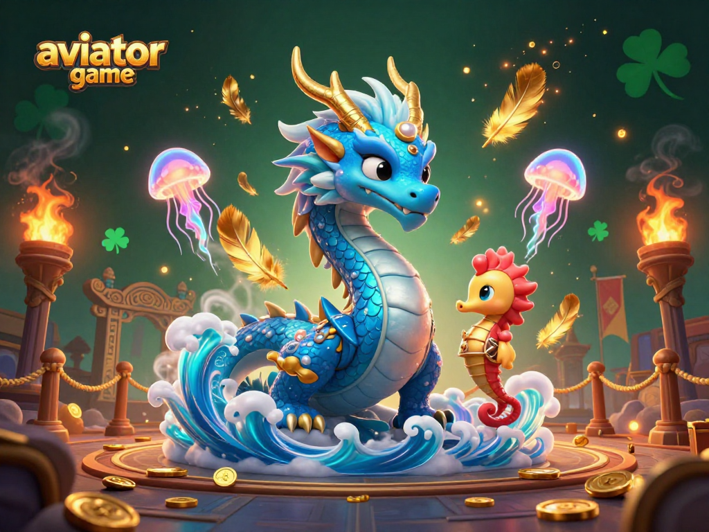 Engage with the aviator game excitement amidst a vibrant underwater casino scene.