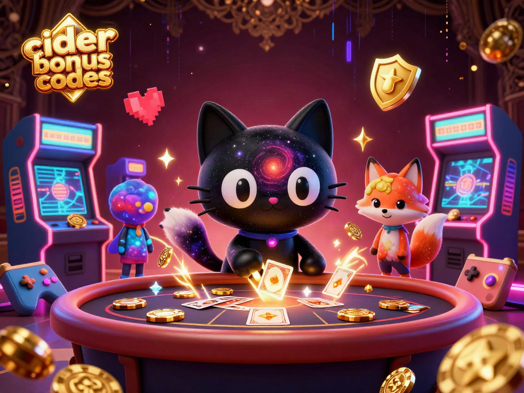 Engage with cider casino bonus codes while enjoying vibrant cosmic gaming elements and playful characters.