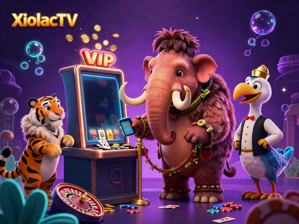 XoilacTV offers a vibrant casino experience with dynamic gaming elements and cartoon characters highlighting the fun of gaming.