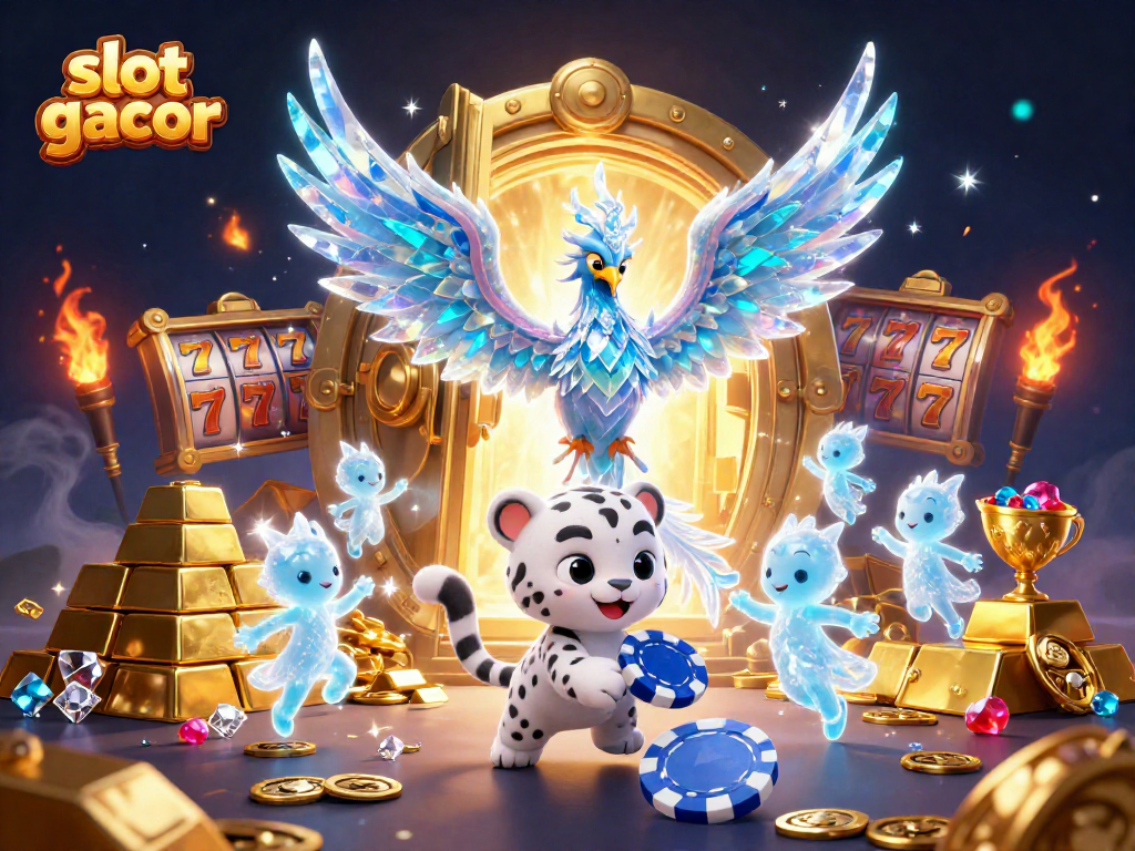 Slot gacor menawarkan visual menarik dengan phoenix es dan chip poker, cocok untuk penggemar judi.