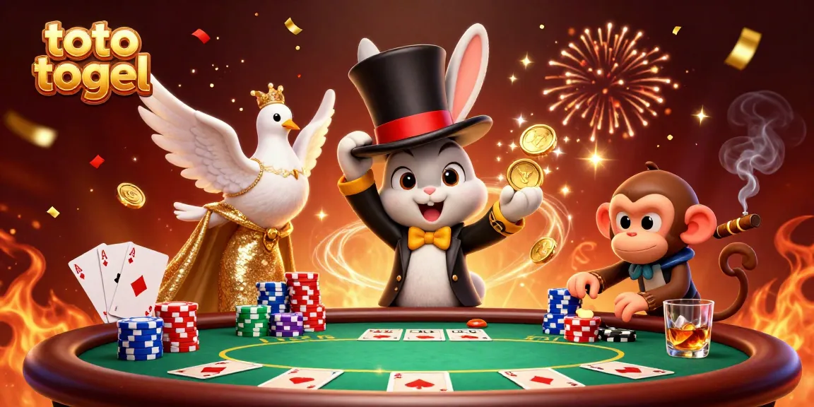 Toto togel enthusiasts enjoy a thrilling fantasy casino scene with magical characters and vibrant gameplay elements.