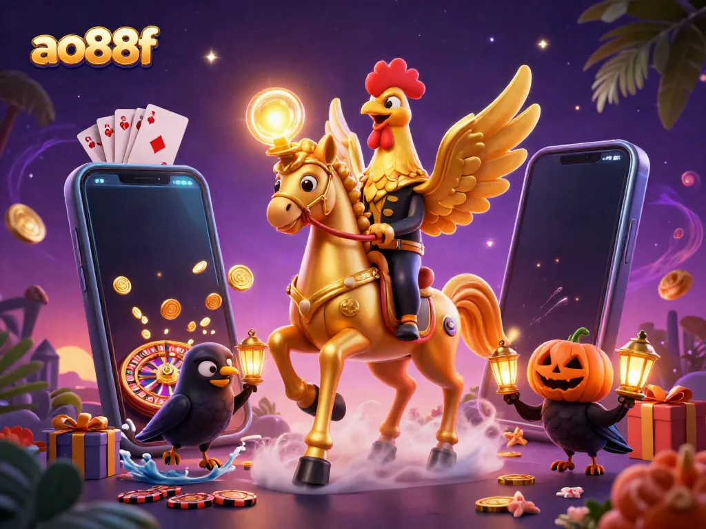Watch ao88f come to life in an energetic casino scene with magical creatures, bright slot games, and thrilling action.
