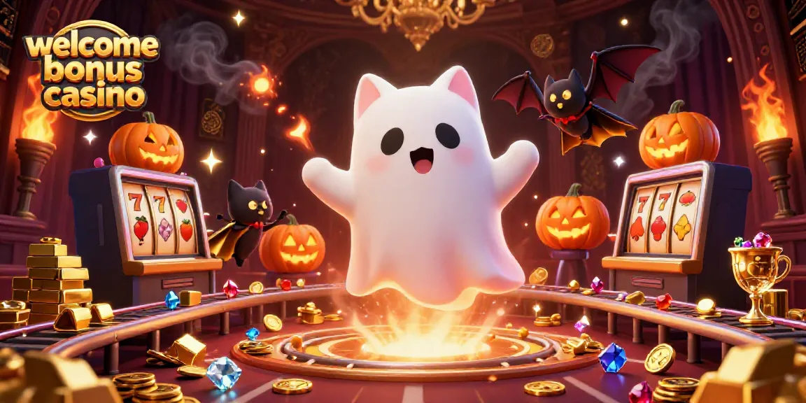 Experience the excitement of welcome bonus casino promotions with a lively, vibrant 3D scene.