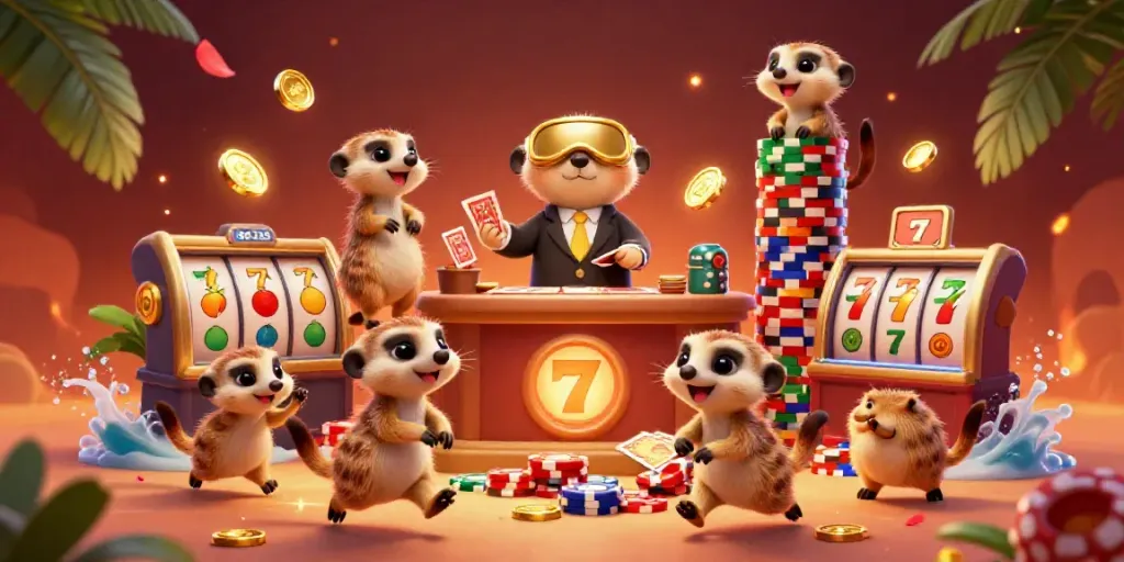 Experience the lively atmosphere of ojol 333 as meerkats run an interactive online casino.