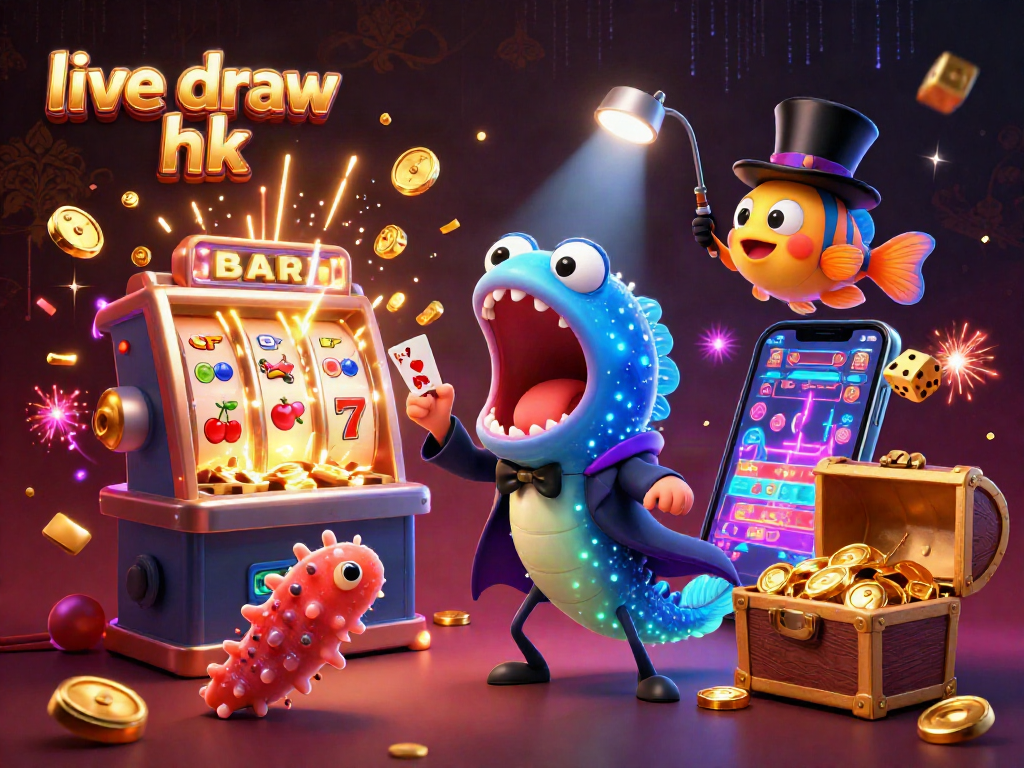 Play and win with live draw hk as a vivid 3D scene showcases thrilling casino elements.
