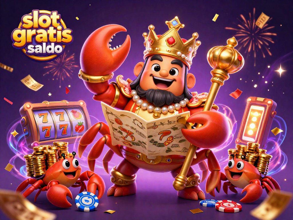 Engage with exciting slot gratis saldo offers amidst a vibrant 3D casino scene full of dynamic elements.