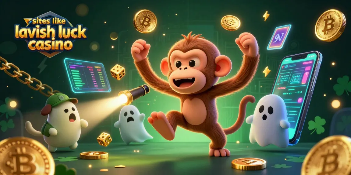 Experience slots and casino fun with games like Lavish Luck Casino in this dynamic illustration.