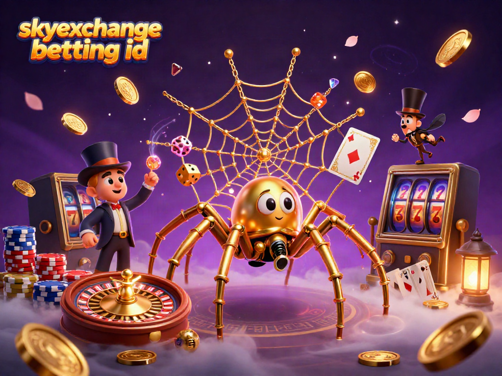 Experience thrilling gaming action with skyexchange betting id amidst cascading coins and dynamic casino elements.