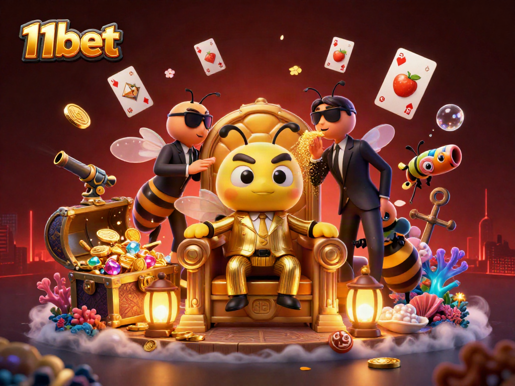 Engage with thrilling 11bet casino action featuring bumblebee mob boss in a vibrant scene.