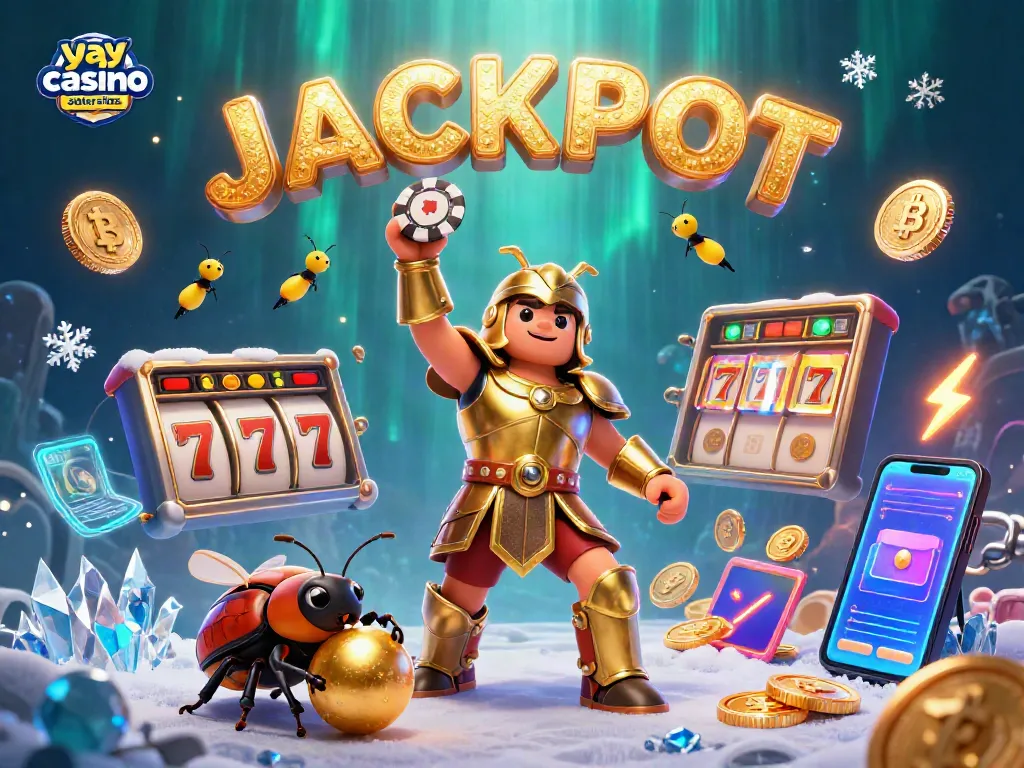 Engage with the excitement of yay casino sister sites through a colorful 3D cartoon illustration celebrating wins.