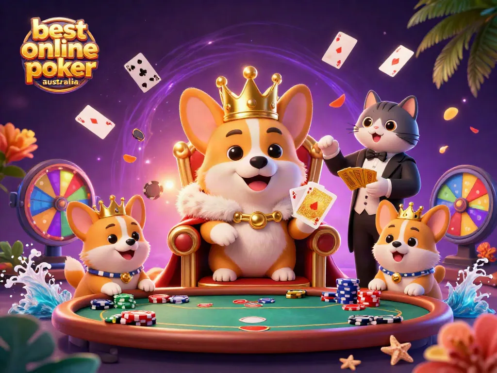 Experience the excitement of the best online poker Australia with vibrant visuals and engaging characters.