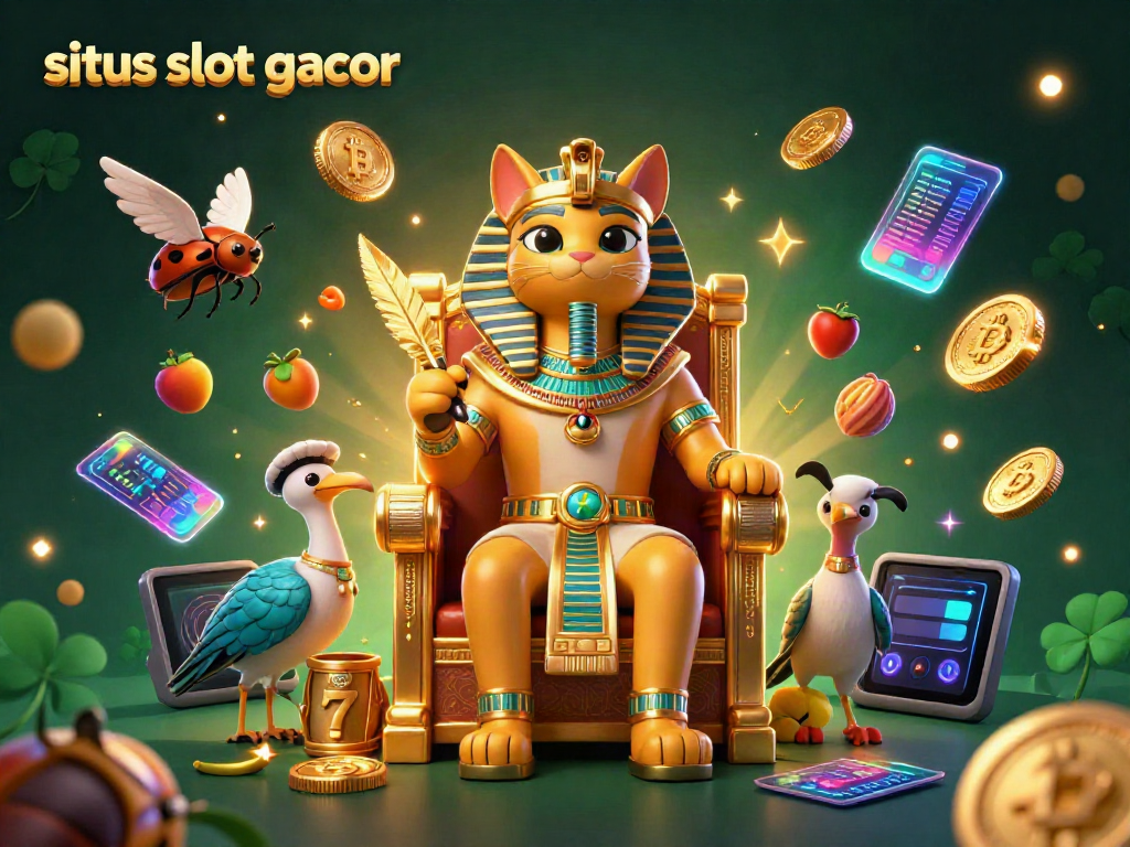 Engage in tantalizing slots excitement with situs slot gacor's vibrant 3D illustration showcasing dynamic casino elements.