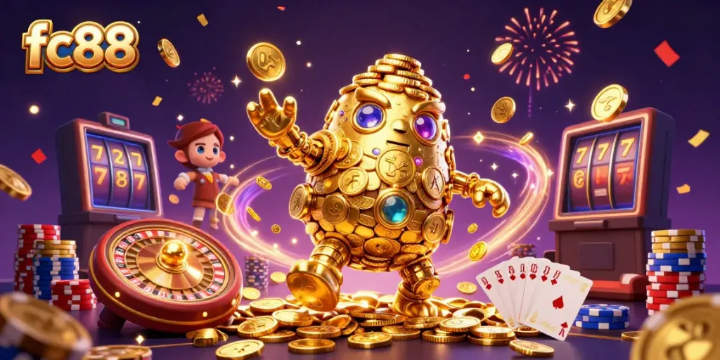 Experience exciting gameplay at fc88 with golden golem and dynamic casino elements