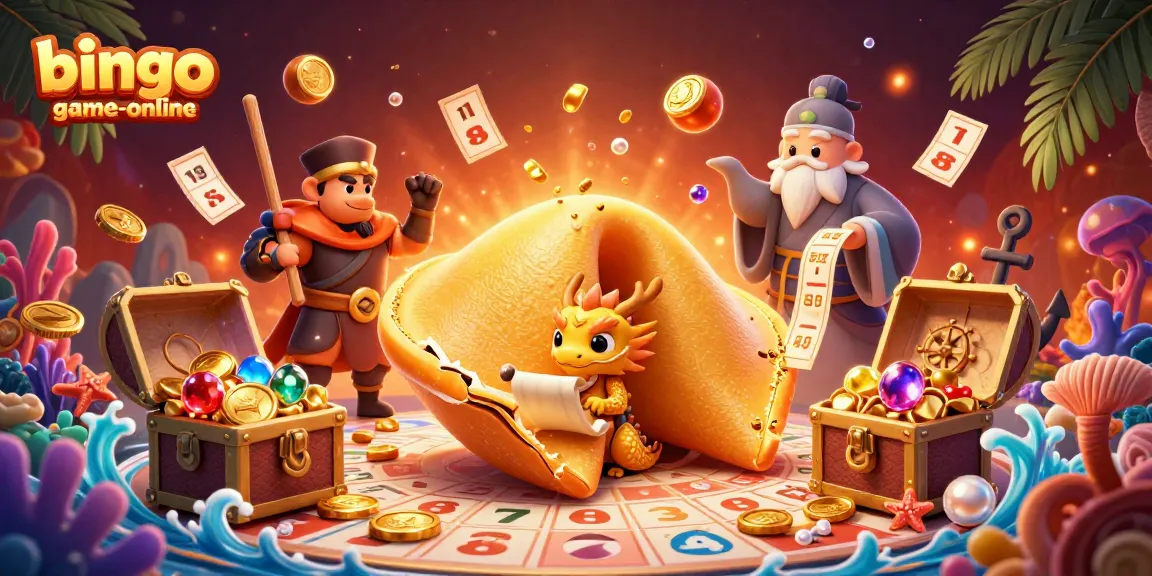 Win big at bingo-game-online with vibrant bingo balls and energetic characters in a rich 3D scene.