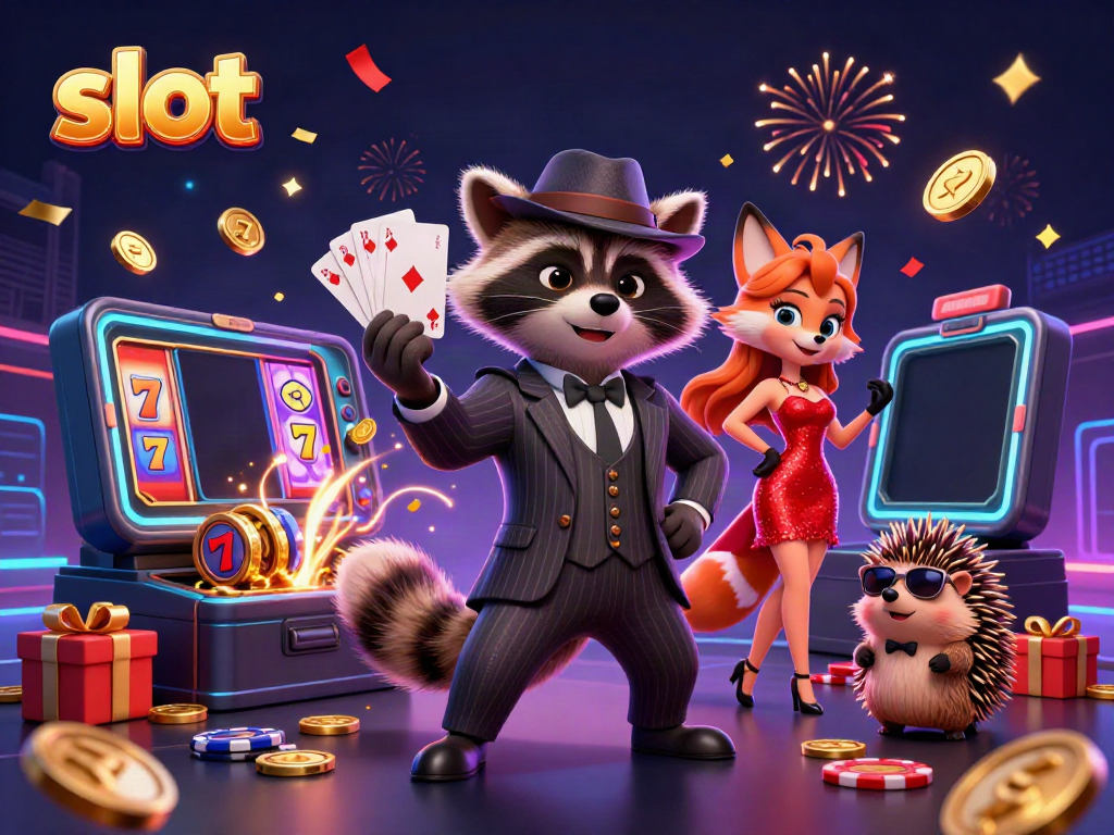Engaging scene with characters enjoying an exciting slot game experience, showcasing winnings