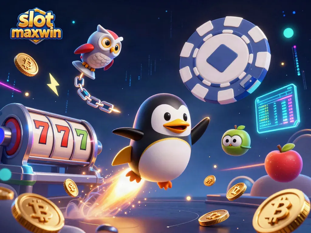 Engage with slot maxwin in an exciting casino-themed space adventure featuring animated characters and vibrant graphics.