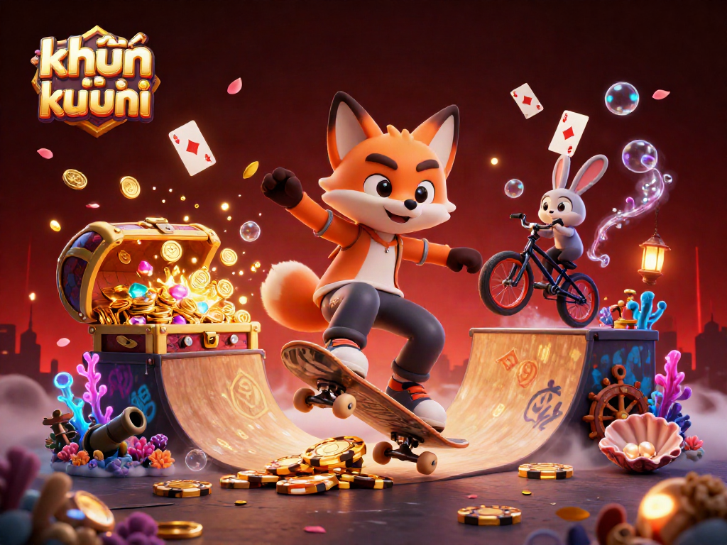Join the excitement of khuyến mãi kuwin with dynamic gaming illustrations featuring vibrant characters and elements.