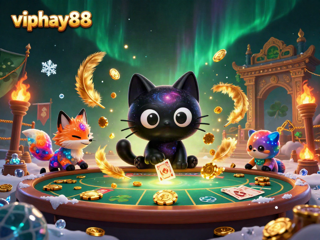 Experience the thrill of betting with viphay88 at an exciting cosmic casino, featuring magical characters and vibrant visuals.