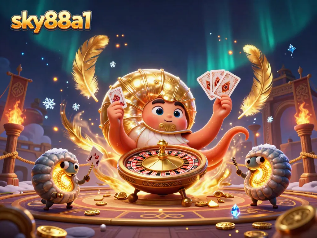 Engage with thrilling games at sky88a1 featuring a giant nautilus roulette and luminous ammonite companions.