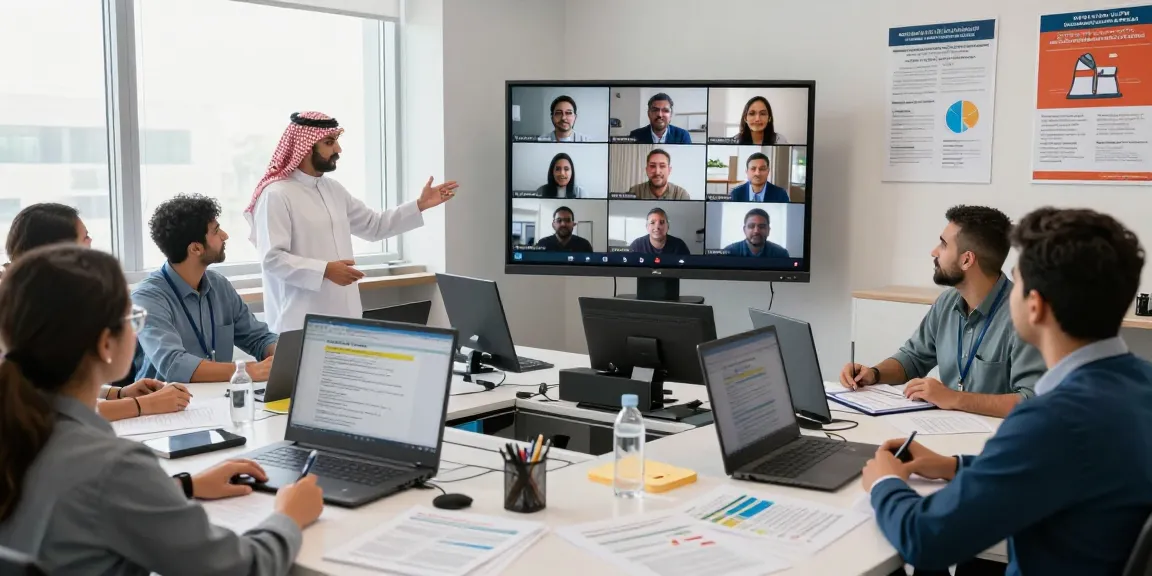 NVQ Level 6 in Saudi Arabia professional training online class with participants learning health and safety practices