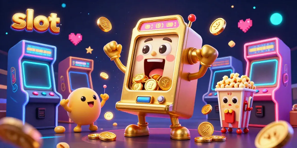 Permainan slot yang menggembirakan dengan mesin slot emas merayakan kemenangan dan mengeluarkan koin di DEWATASLOT888.