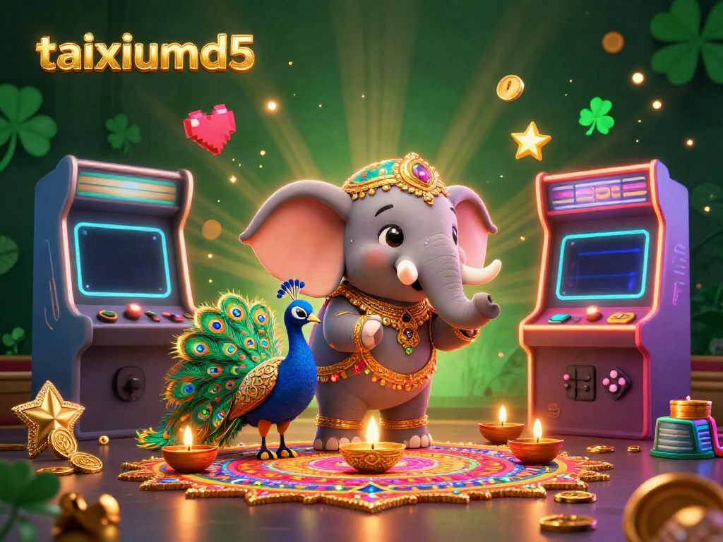 Experience thrilling wins at taixiumd5 with vibrant 3D illustrated characters engaging in colorful casino gameplay.
