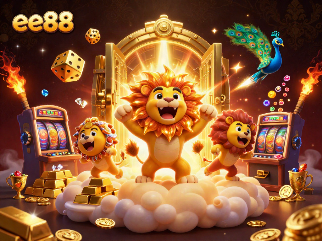 Spin the slots and experience the thrill of ee88 with vibrant characters and golden treasures in an exciting scene.