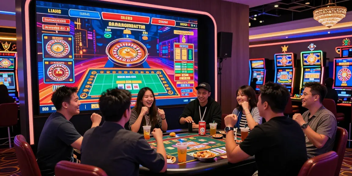 Exciting online gaming scene highlighting go8 virtual casino experience with vibrant colors and social interaction.