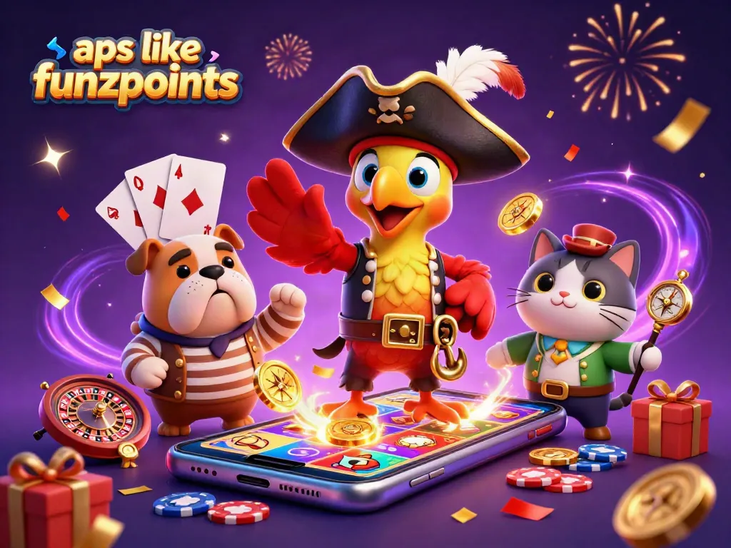 Engage in fun gaming with apps like Funzpoints featuring exciting slots and rewards