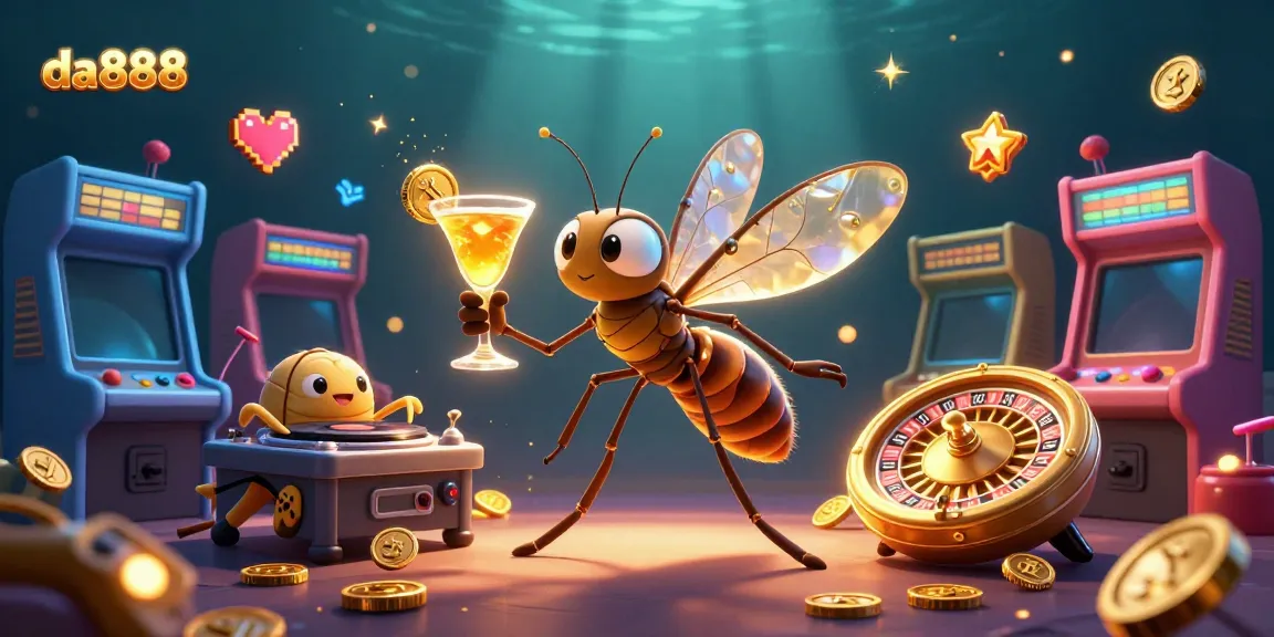 Engage with the lively da888 casino spectacle featuring a resurrected mosquito mascot and trilobite DJ.