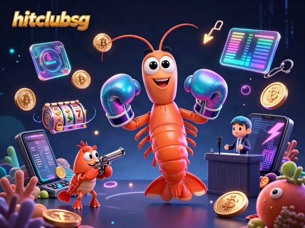 Engage with hitclubsg gaming action amidst vibrant slot themes and cryptocurrency elements.