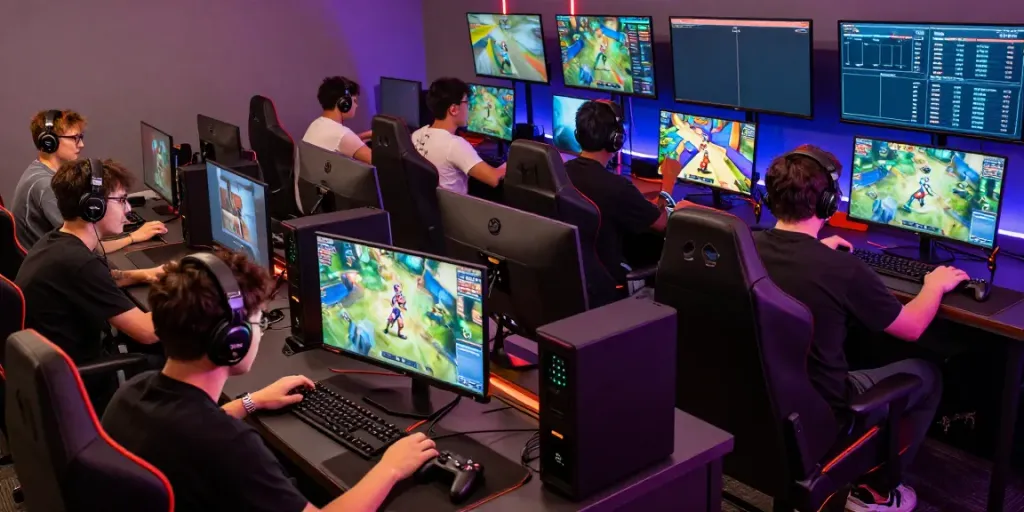 Gamers immersed in intense multiplayer battles on the batman138 platform with vibrant visuals.